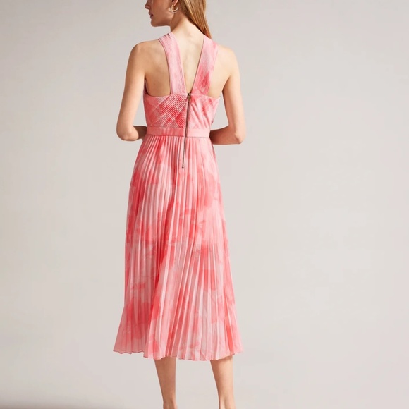 Ted Baker Cross Front Pleated Midi Dress - Picture 5 of 7
